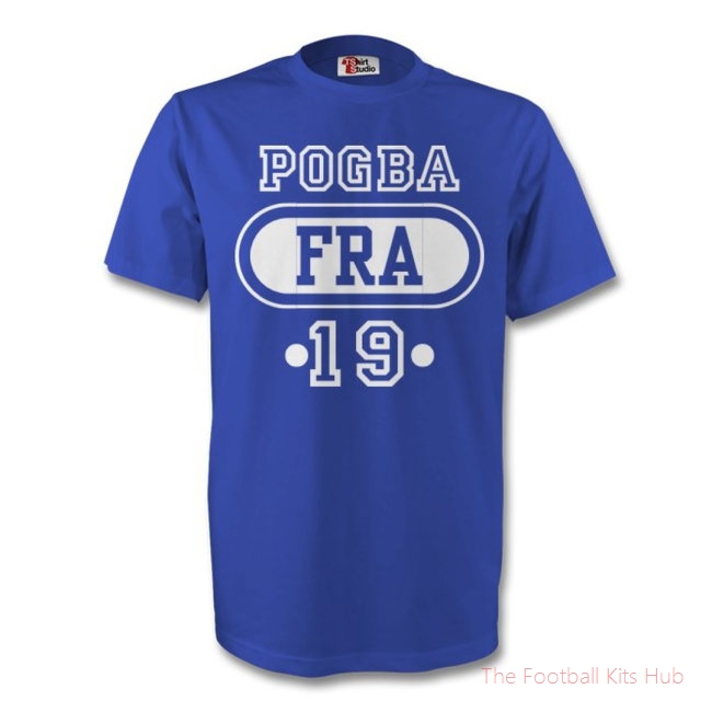 Paul Pogba France Fra T-shirt (blue)-unisoccer store